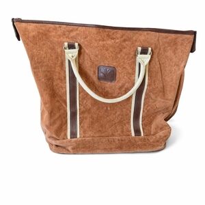 Vintage 1970s Ultima II Corduroy Weekender Travel Bag
